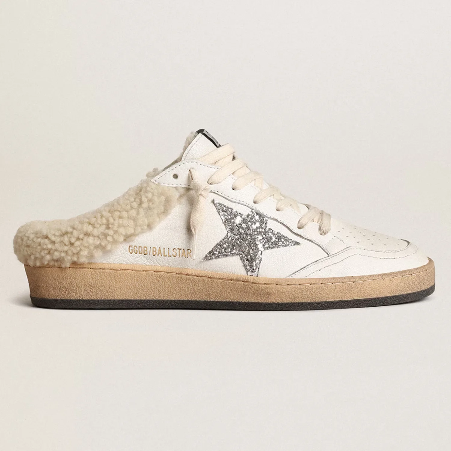 Ball Star Sabots with glitter star and shearling lining